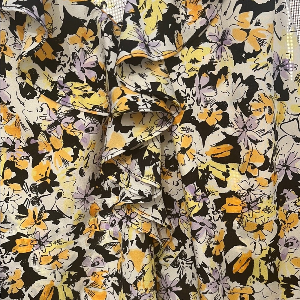 Floral Ruffle Blouse